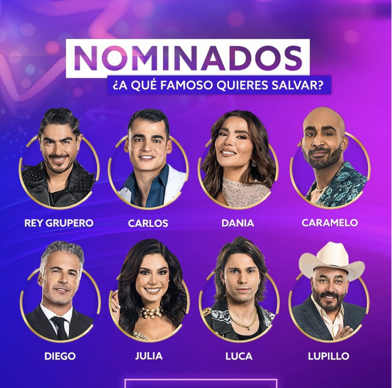 Nominados de La Casa de los Famosos All-Stars. Semana 7.